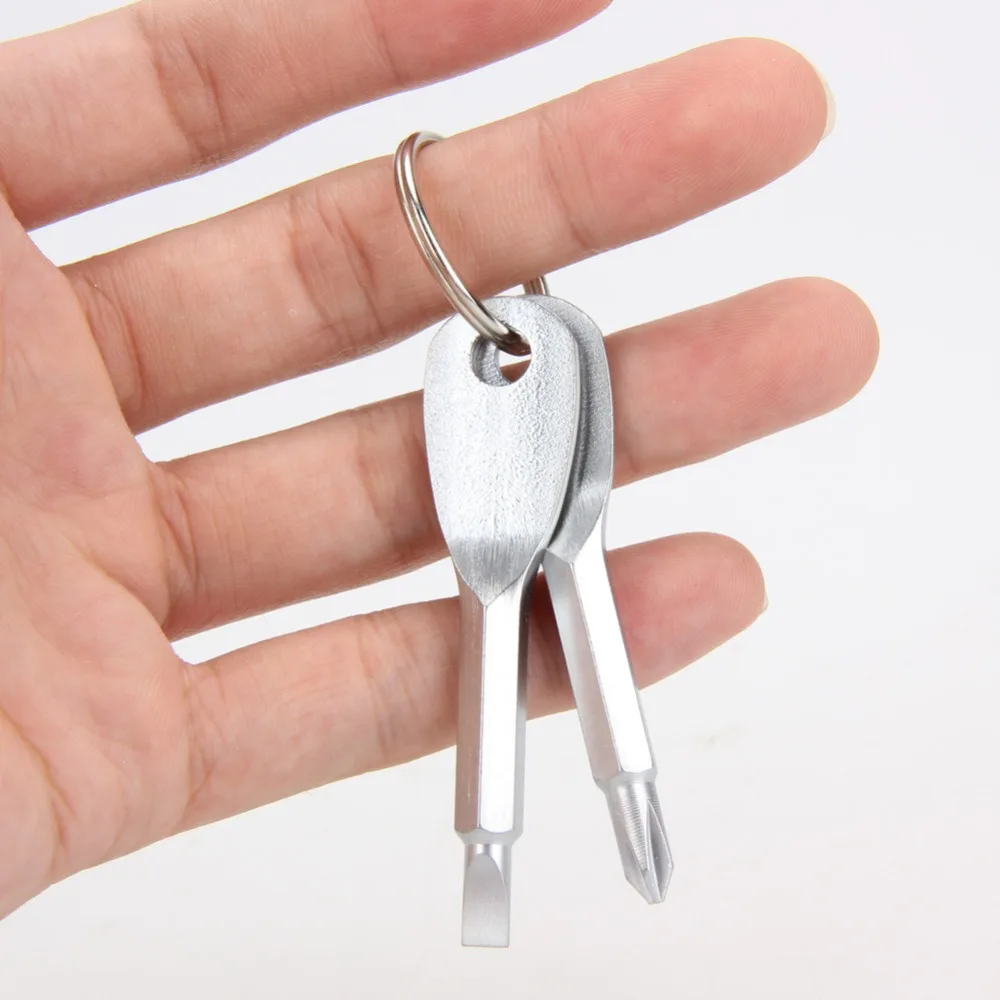 

Novelty Sliver Black Stainless Steel Multi Tools Key Chain Men Trinket EDC Screwdriver Set Pocket Keychain Bag Car Key Holder