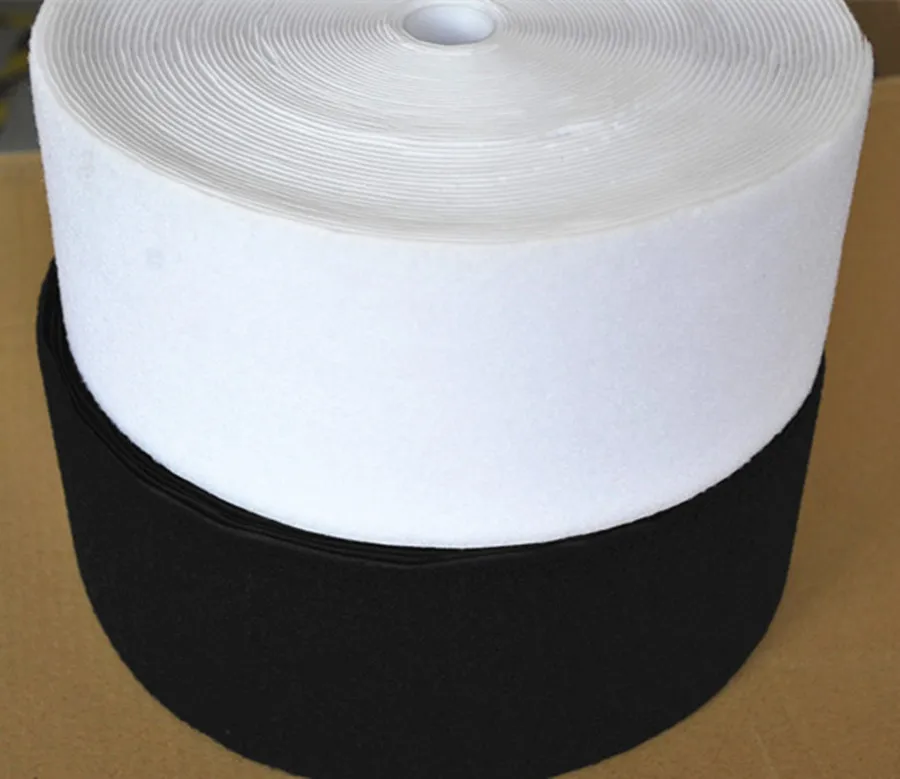 

4''(100mm)Width x 5meters .General Sewing fastening Tape, Sew-on hook and loop sticky ribbon pure nylon black