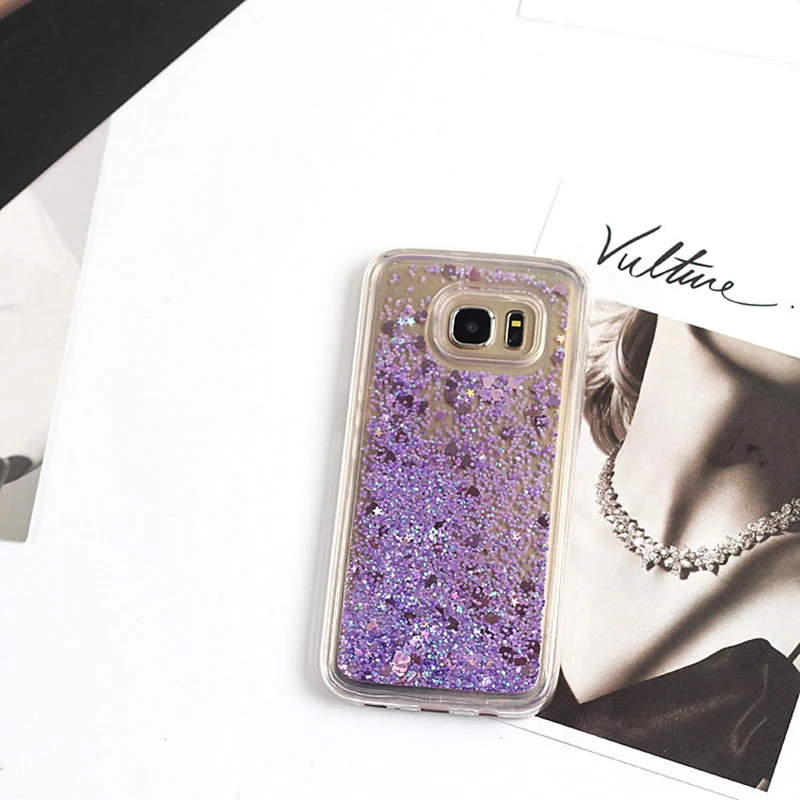 WMZSUCC Shining Quicksand Liquid Glitter Phone Case For Samsung Galaxy S6 Edge S7 S8 Note 3 4 5 |