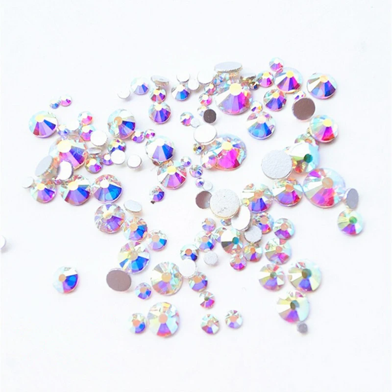 Горячая Распродажа Стразы с блестками кристаллы AB SS3 SS34 DMC негорячая фиксация