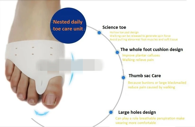 1 пара = 2 шт вальгусная деформация ортеза силиконовые пальцы разделитель большой