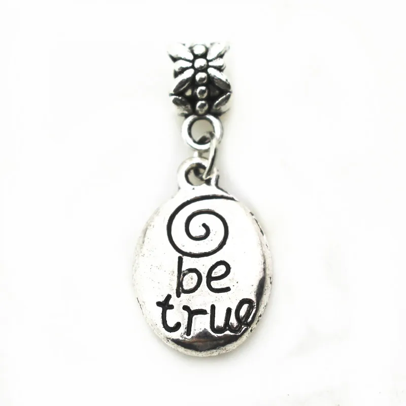 

20 шт./лот be true charms подвесная подвеска-Шарм с большим отверстием подвеска из бисера charm fit Браслет diy Ювелирные изделия Подвески