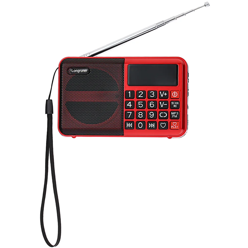 L-63 мини FM радио динамик цифровой стерео качество звука светодиодный дисплей USB