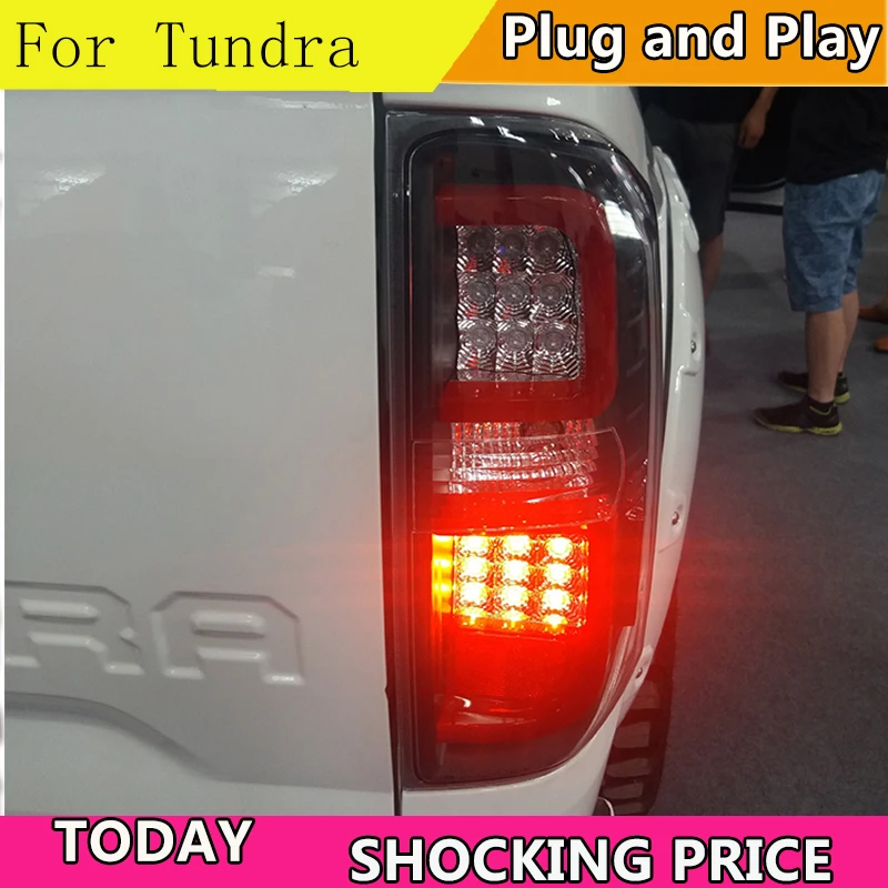 Doxa стайлинга автомобилей курил черный задние светильник s для Toyota Tundra 2014 2015 2016