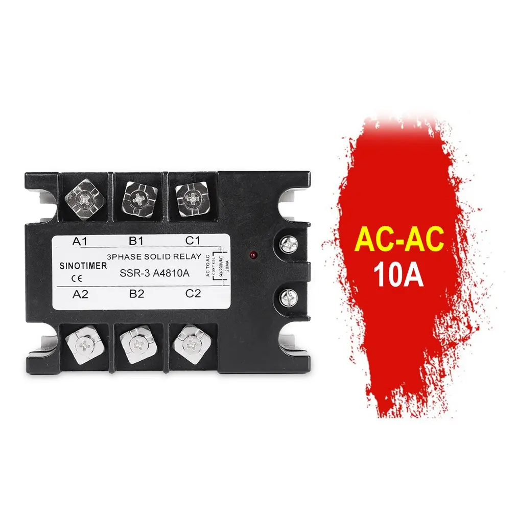 Твердотельное реле DC AC SSR 3D4810A 25A 40A 60A 80A 100A 3 32VDC до 30 480VAC ток нагрузки трехфазный для