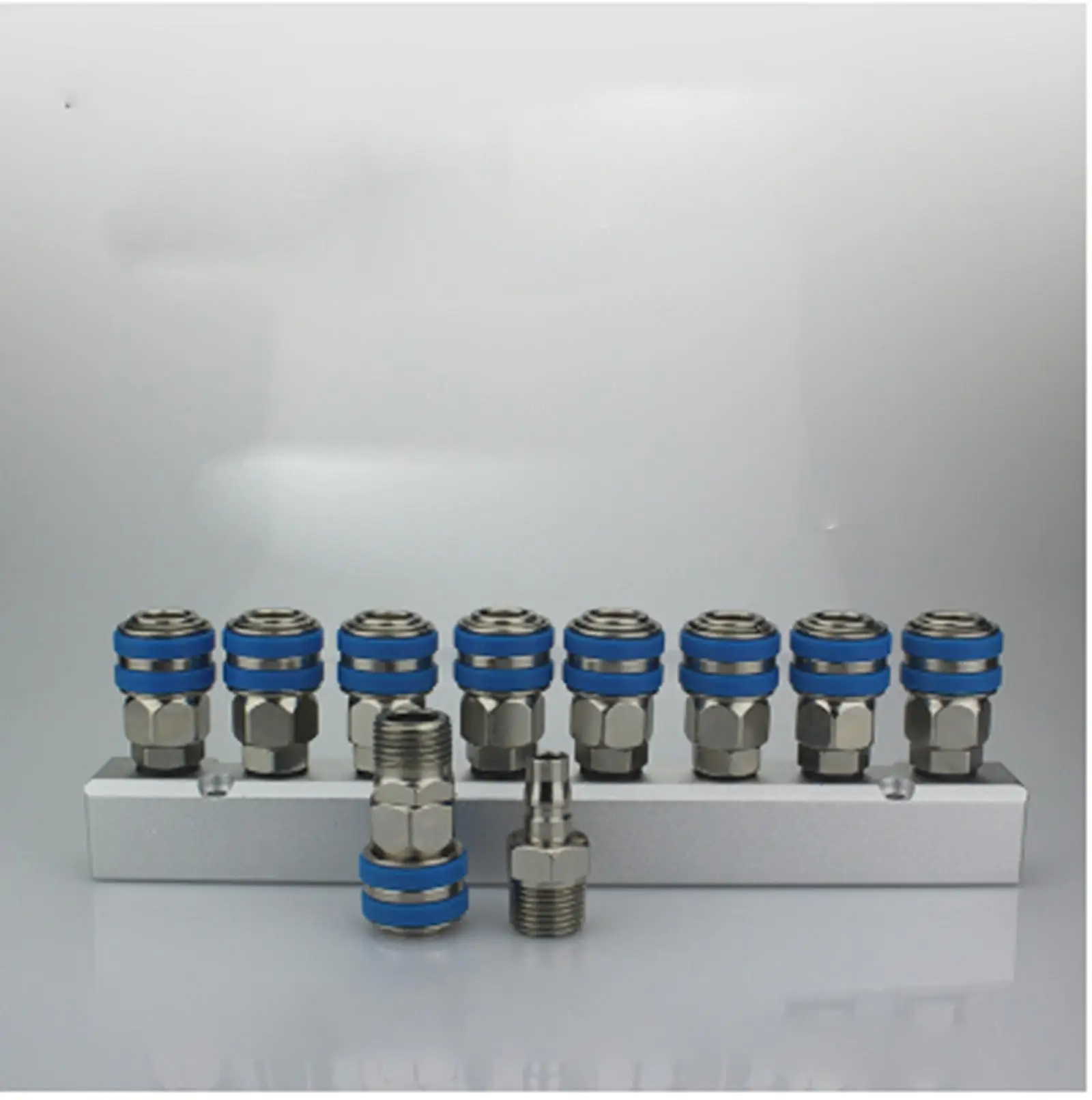 

C Type Socket Out 8 Way Pneumatic Air Solid Aluminum Manifold Block Splitter