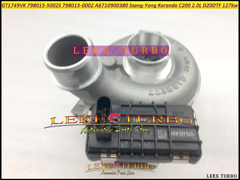Турбокомпрессор Turbo GT1749VK 798015 798015-5002S 798015-0002 A6710900380 6710900380 для Ssang-Yong Korando C200 2.0L D20DTF 127kw