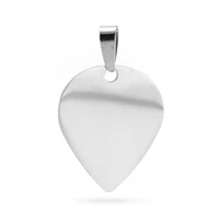50pcs guitar pick water drop pendant high polish jewelry diy fittings necklace pendant for women stainless steel wholesale