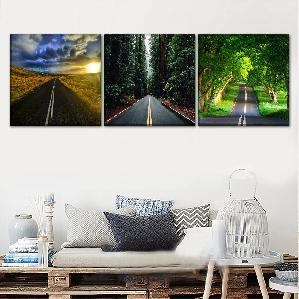Модульная картина на стену Декор для дома печатный Тип плаката 3 шт./1 шт. дорожный