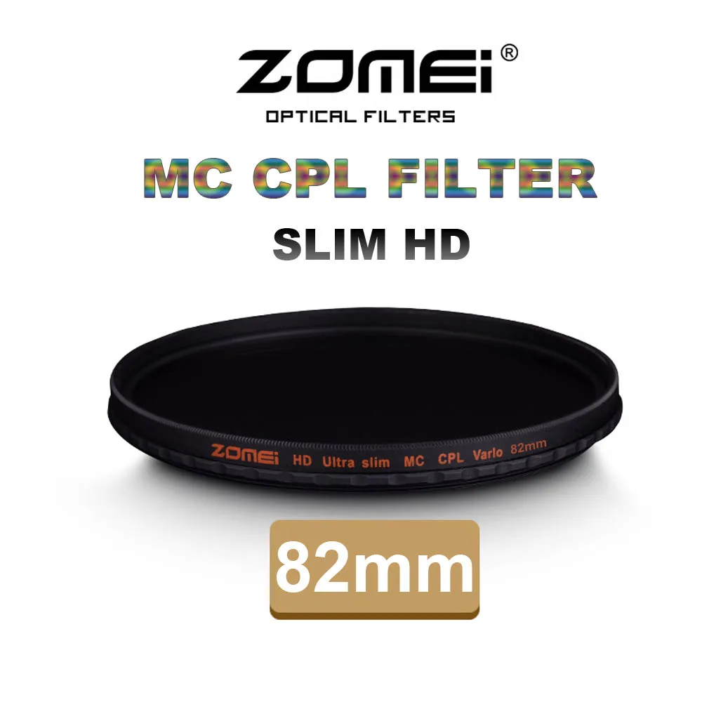 Поляризационный фильтр Zomei 82 мм CPL Slim Pro HD 18 Layer MC Циркулярный поляризационный для