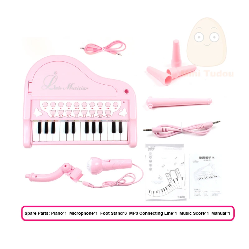 Клавиатура музыкальные инструменты игрушка пианино с микрофоном электронные