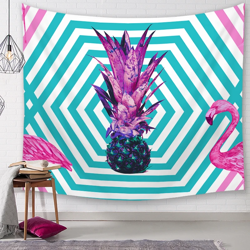 Гобелен фламинго высокое разрешение карта ткань Настенный декор акварельная