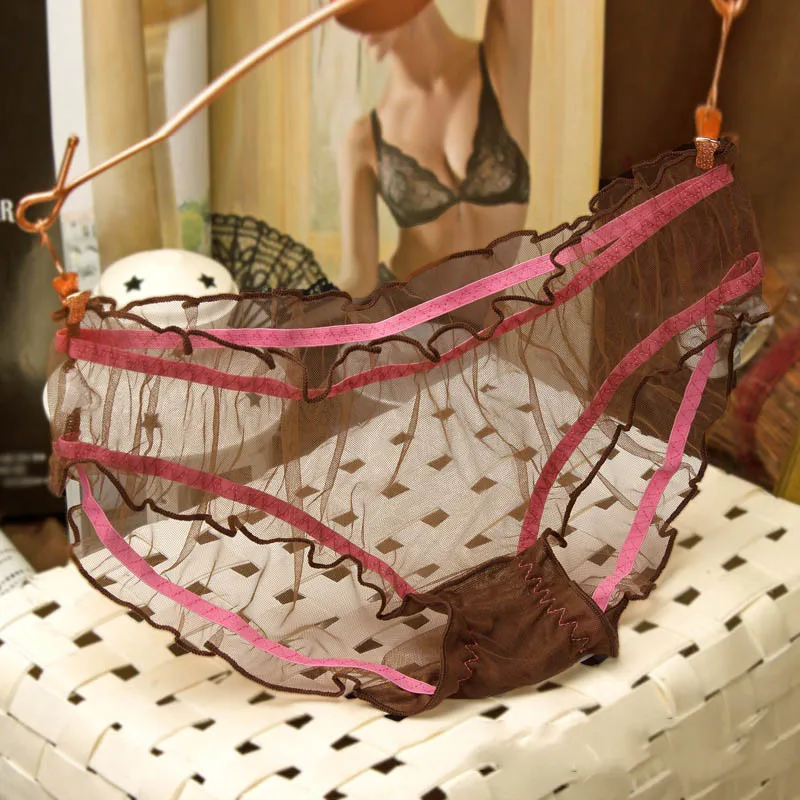 Горячая Распродажа женские трусы кружевные стринги ультра-тонкие сетчатые