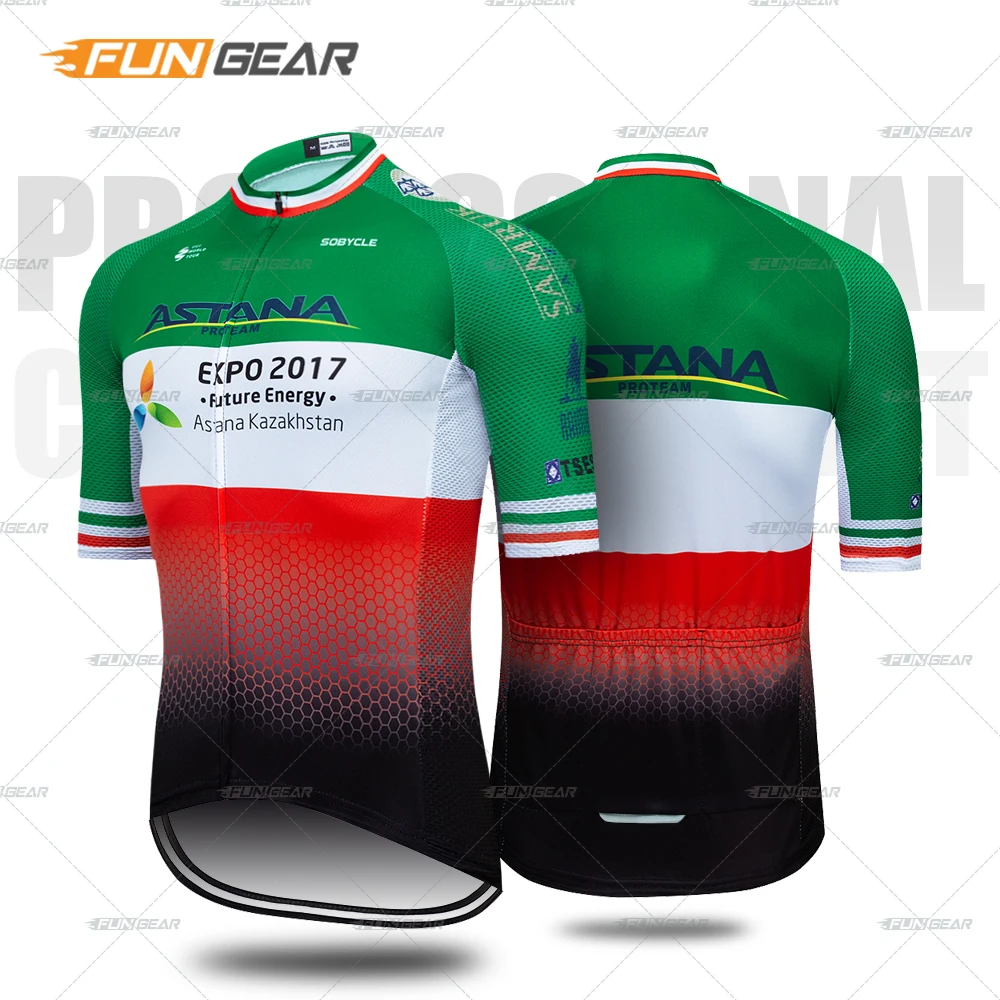 Astana Pro Team Bike Jersey Set Cycling Clothing Triathlon Man Bicycle Summer Cycling Jerseys Gel Pad Racing Bike Shorts Kit