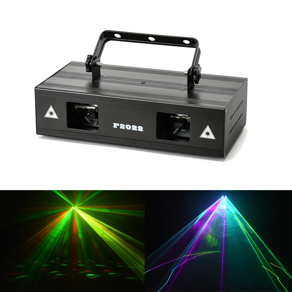 Профессиональный проектор с 2 линзами красный зеленый синий RGB луч DMX512 диджейские