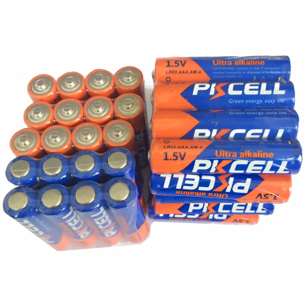 48 шт. PKCELL AAA батареи LR03 E92 AM4 MN2400 MX2400 akumulator lr03 1 5 V сухие щелочные батарейки для
