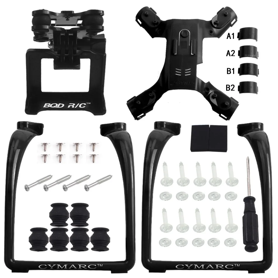 Для MJX B2W B2C ( Bugs 2 обновленные треугольные весла) ножки шасси и экшн Gimbal Mount Camera Holder