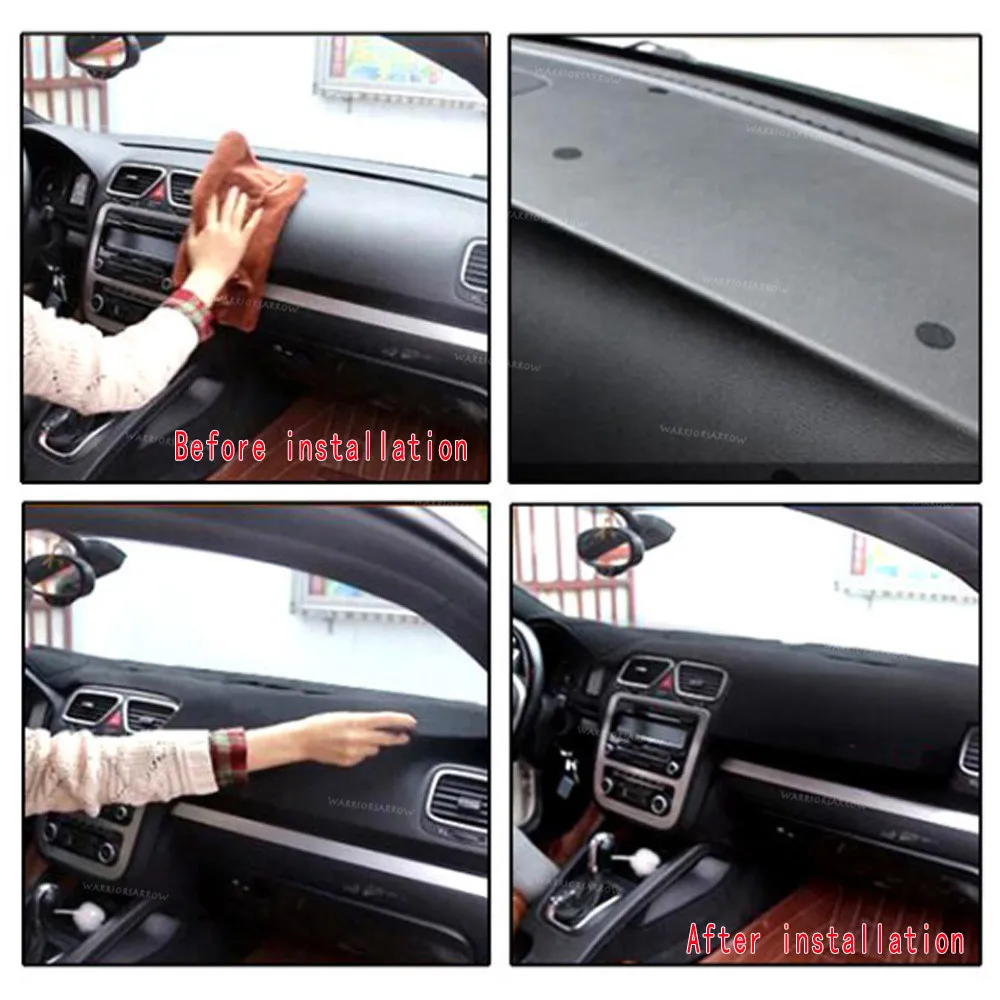 Чехол для приборной панели VW Polo MK5 6R 2009 2016 черный LHD коврик Солнцезащитный ковер