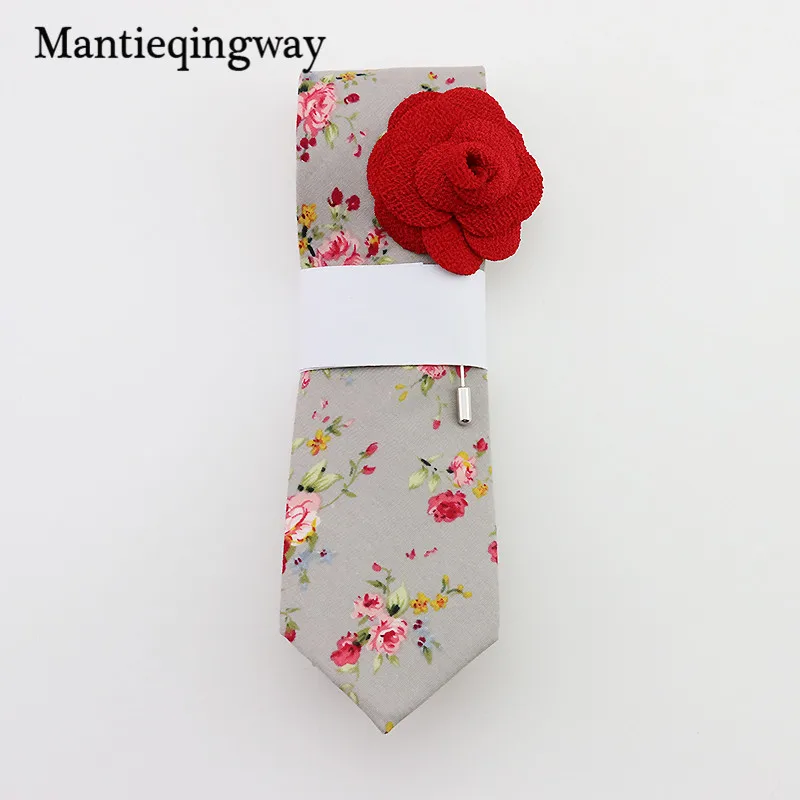 Mantieqingway 6 см Узкие галстуки для мужчин и женщин модные повседневные Цветочные Галстуки голубые галстуки Свадебный тонкий галстук-бабочка Gravatas аксессуары - Цвет: 028
