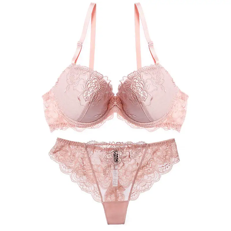 LIGHT-RED Lilymoda, Женский мягкий тонкий бюстгальтер и стринги, наборы, сексуальная вышивка, кружево, женский бюстгальтер, нижнее белье, Т-образная спина, бесшовное нижнее белье, трусики, набор - Цвет: LIGHT-RED