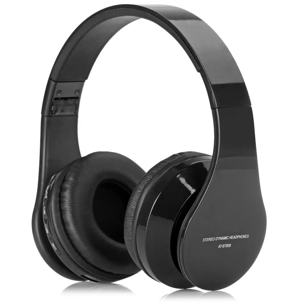 At-Bt809 Высокое качество HIFI наушники с микрофоном Bluetooth Игры повязка 3.5 мм