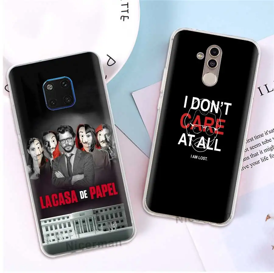 ТПУ силиконовый чехол для huawei P30 P20 Pro P10 P9 Lite mate 10 20 Lite 20 10 Pro Чехол из фильма La Casa De Papel мягкий прозрачный чехол