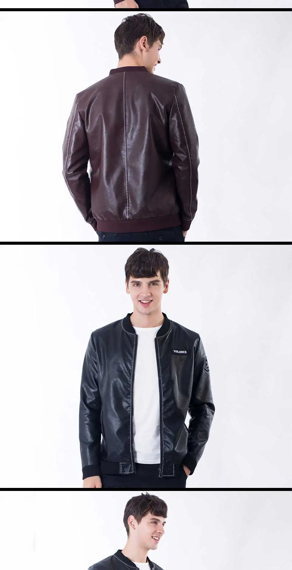 Woodsvoice брендовая одежда Куртки из искусственной кожи для мужчин Slim Fit Новые осенние зимние мужские кожаные куртки Мужская Верхняя одежда повседневные пальто