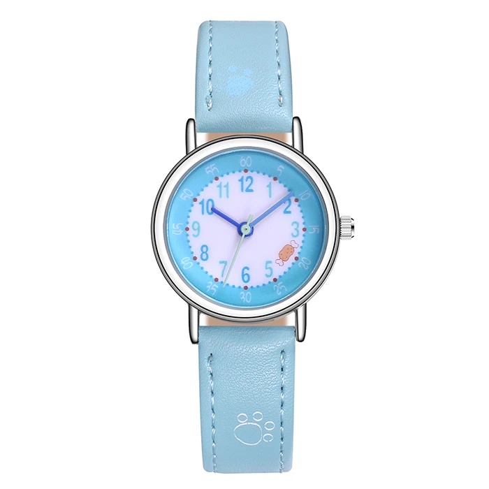 kids blue watch KEZZI милые детские часы кошки щенок цифры Циферблат дети часы звезда лента с принтом мультфильм студенческие наручные кварцевые часы - Цвет: kids blue watch