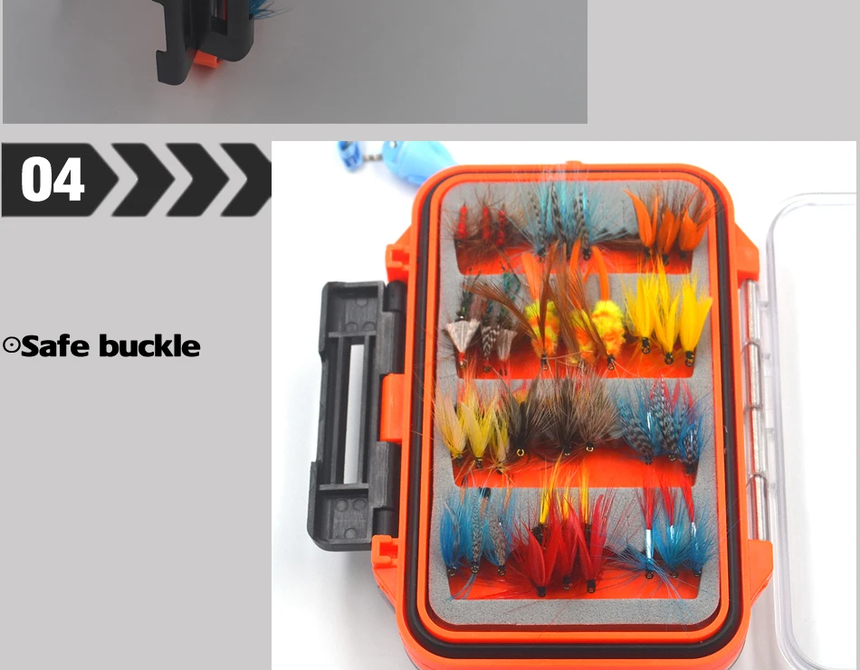MNFT 72 шт./компл. Мокрый Сухой Нимфа набор приманки для ловли нахлыстом искусственная Lnsect приманка форель муха рыболовные крючки снасть с Водонепроницаемый Чехол Коробка