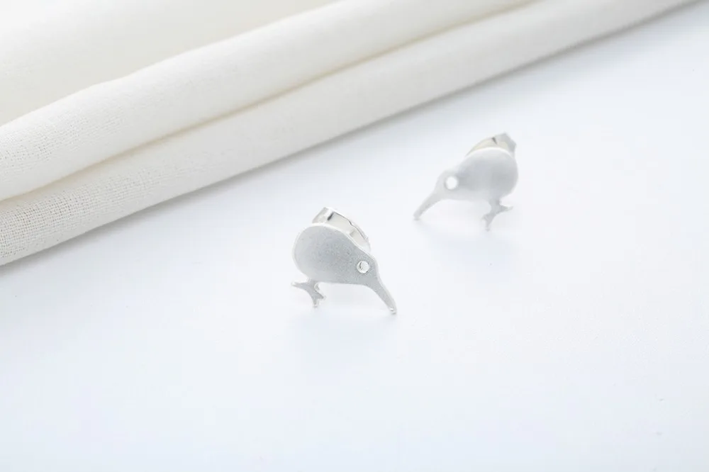 Высокое качество милые серьги гвоздики в виде птицы из золотого сплава