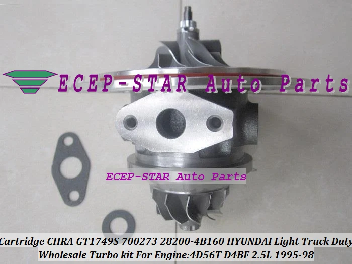 Бесплатная доставка турбокартридж CHRA Core GT1749S 700273 5002S 28200 4B160 для HYUNDAI H100 H200 легкий