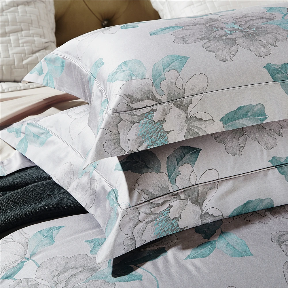 Жаккардовый Комплект постельного белья из египетского хлопка 4 шт. наволочка