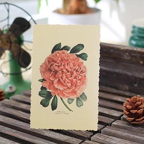 30 шт./кор. Винтаж Цветок карты Почтовые открытки DIY поздравительной открытки карточки для заметок закладки Подарки офисные и школьные принадлежности