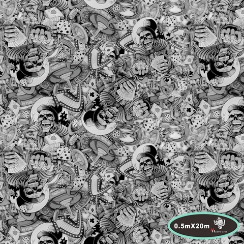 Высококачественная гидрографическая пленка с черепом водная гидротрансферная