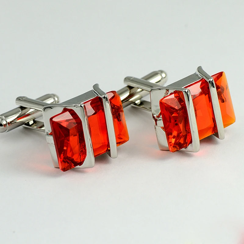 Роскошный синий запонки для мужской рубашки мужчин/Запонки Кристалл