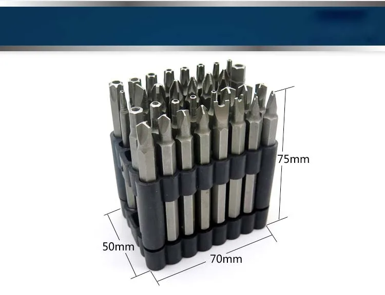 32 шт. Cr-V Набор отверток специальной формы с прорезями Phillips Torx Hex Pozidriv Bit 6,35 мм шестигранный хвостовик аксессуары для электроинструмента