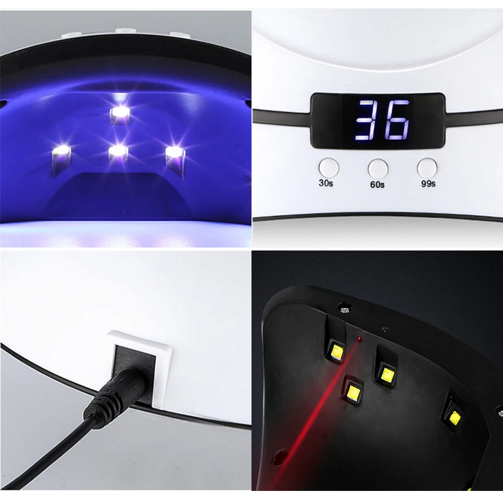 Nailshow 36 Вт Ice лампа поддержка светодио дный LED дисплей ногтей лампы для сушки 12 s