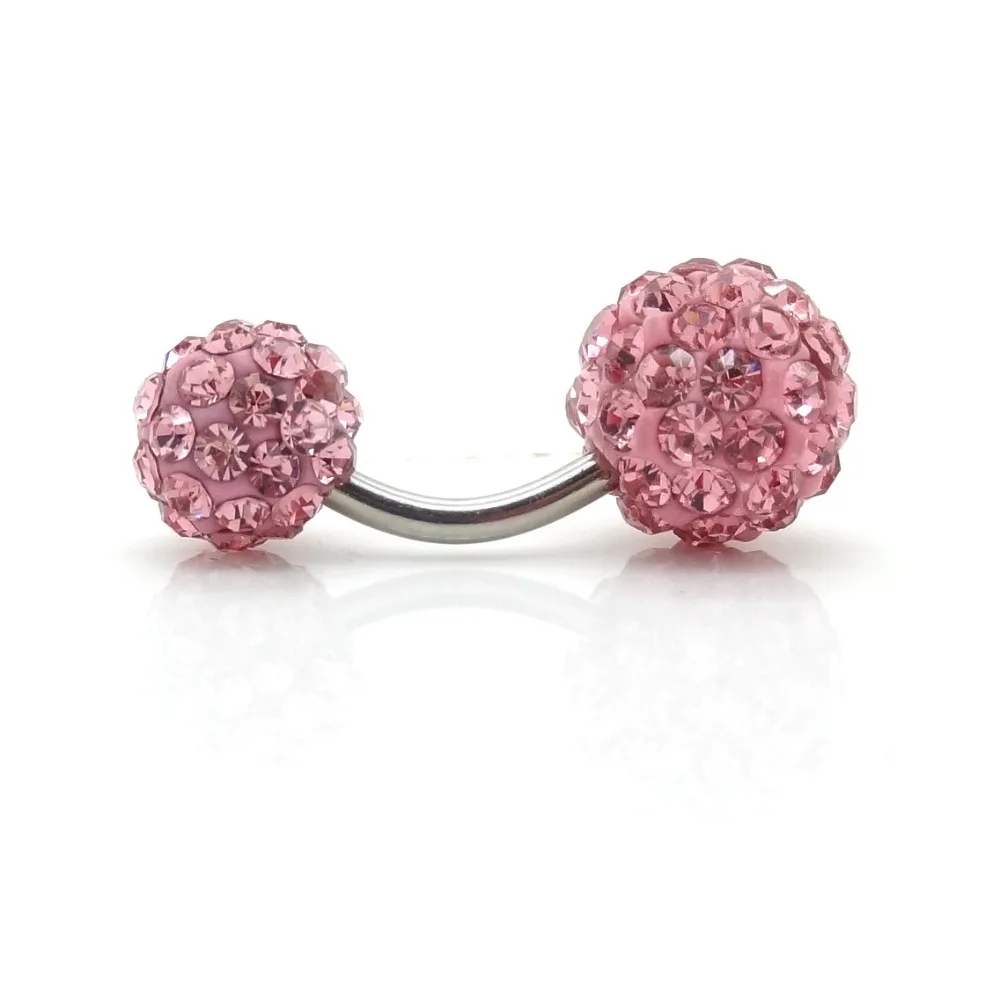 1 шт. розовое Кристальное женское кольцо на пупок пупка для девушек пирсинга