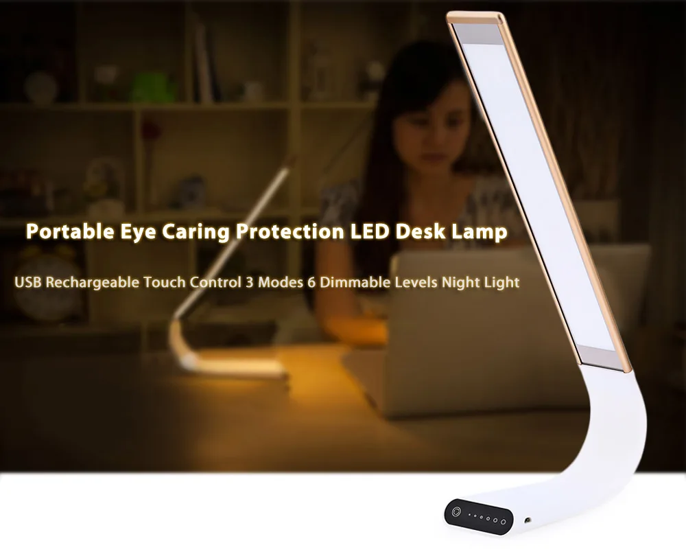 Lightme 15 W светодиодный настольная лампа USB Перезаряжаемые Touch Управление 3 режима 6