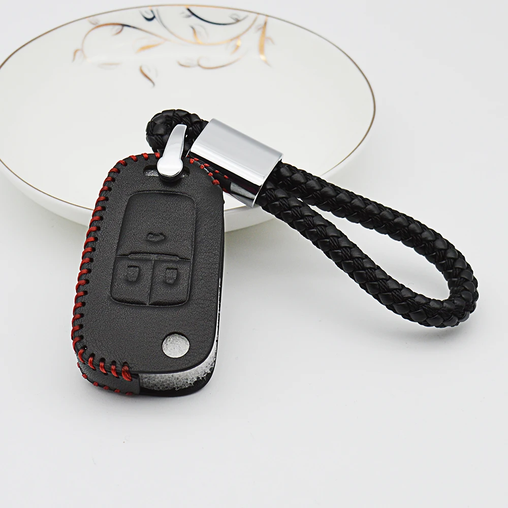 Кожаный чехол для автомобильного ключа Opel Astra H Corsa D J Insignia G Vectra Mokka Zafira VAUXHALL Antara Meriva