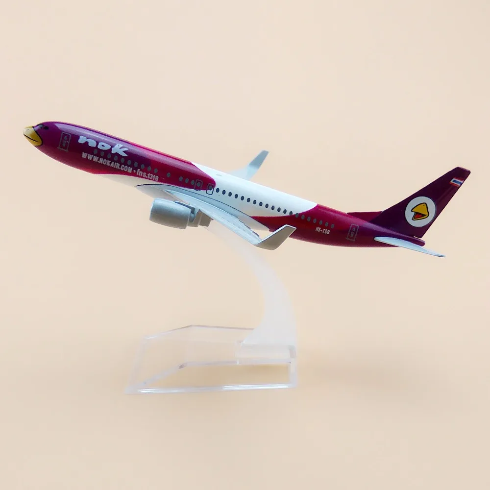 16 см фиолетовый сплав металла тайского воздуха NOK Airlines Boeing 737 B737 модель самолета