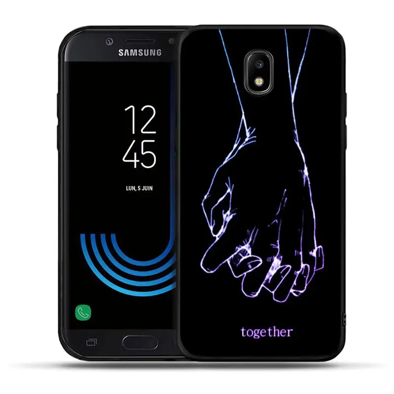 Роскошный черный чехол для телефона Samsung Galaxy J3 J5 J7 2016 2017 G530 J6 2018 мягкий силиконовый