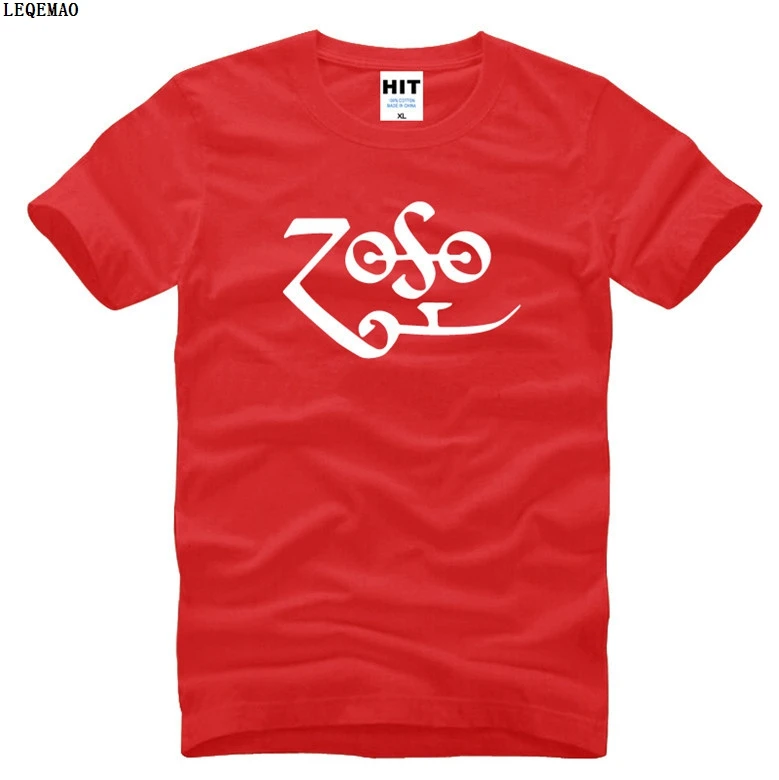 Led Zeppelin zoso Джимми Пейдж футболка Для мужчин рок группа Стиль Homme с круглым