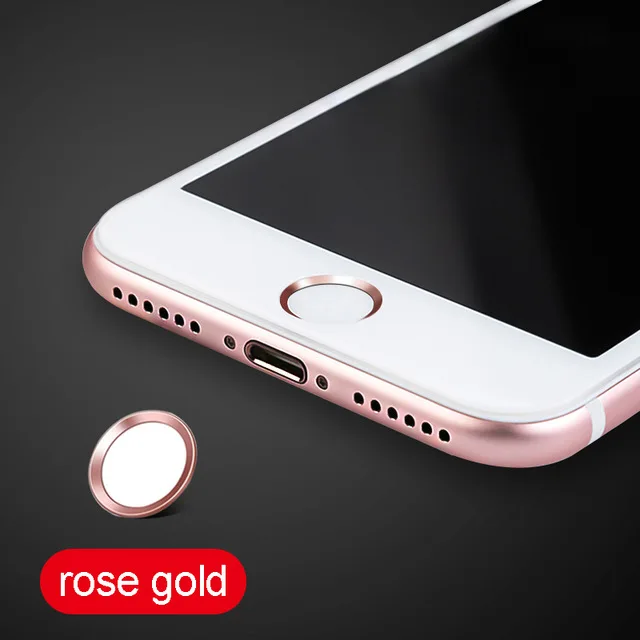 Rose Gold Мультяшный милый Единорог Touch ID Home кнопка наклейка для iPhone 8 7 6S Plus 5s SE 5C для iPad Air 2 Mini 4 панель дверного замка для отпечатка пальца - Цвет: Rose Gold