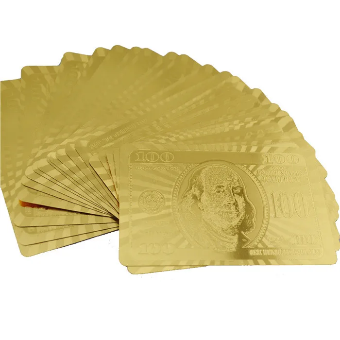 Горячая новинка 2016 1 шт. палубные золотые фольги для покера американский доллар