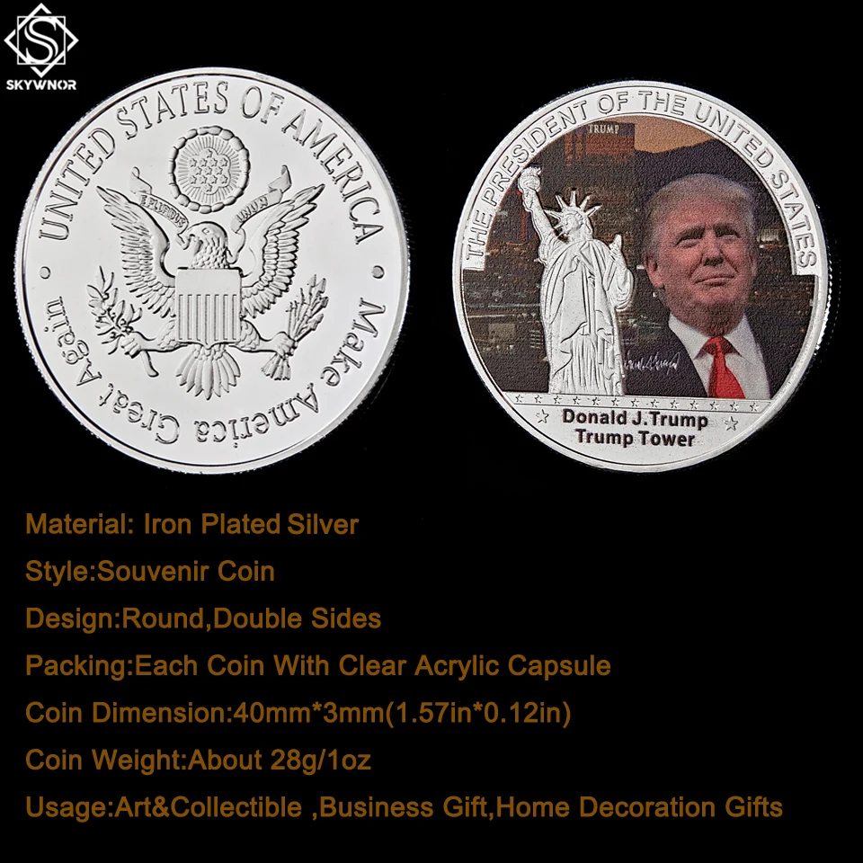 Дональд Трамп из США президент Золотой башня памятная жетоновая монета | Дом и