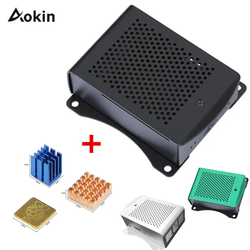 Raspberry Pi 3 Model B + Алюминиевый Чехол теплоотвод металлический корпус цвета защитный