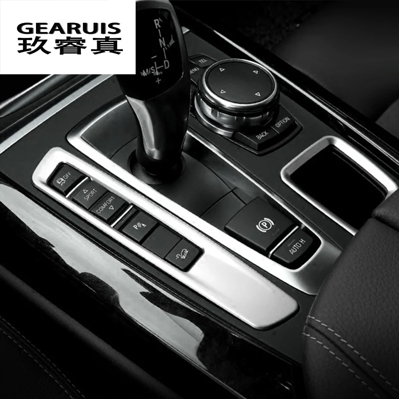 Декоративная накладка на центральный ручной тормоз автомобиля с кнопкой H и хранилищем слева для BMW X5 X6 F15 F16 - аксессуары для автомобиля.