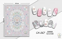 newest ca sereis ca 267 butterfly heart 3d nail art sticker nail decal stamping export japan designs rhinestones decorations