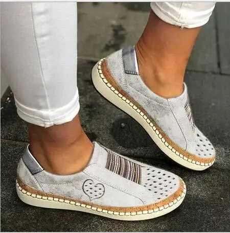 Blue 2 Размеры 35-43; женские кроссовки без шнуровки; неглубокие мокасины; Вулканизированная обувь; дышащая женская повседневная обувь на плоской подошве; удобная женская обувь - Цвет: Blue 2
